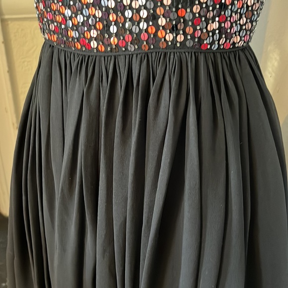 Shoshanna NWT Sequin Evie Swing Dress Red Black Beaded Mini Party Occasion, sz 2 - Picture 8 of 17